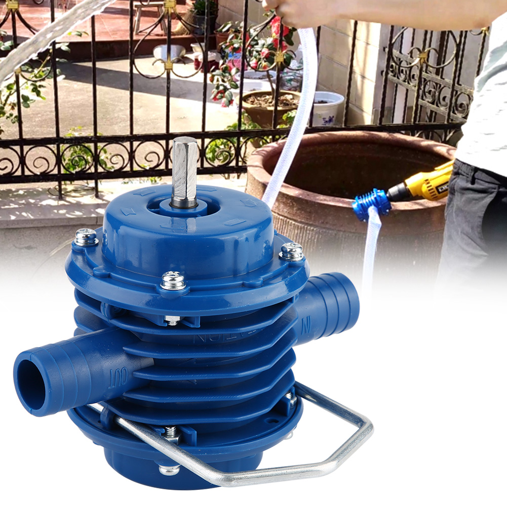 Blaue Mini-selbstansaug-handbohrmaschine Aus Technischem Kunststoff Mit Elektrischer Wasserpumpe Für Haus Und Garten
