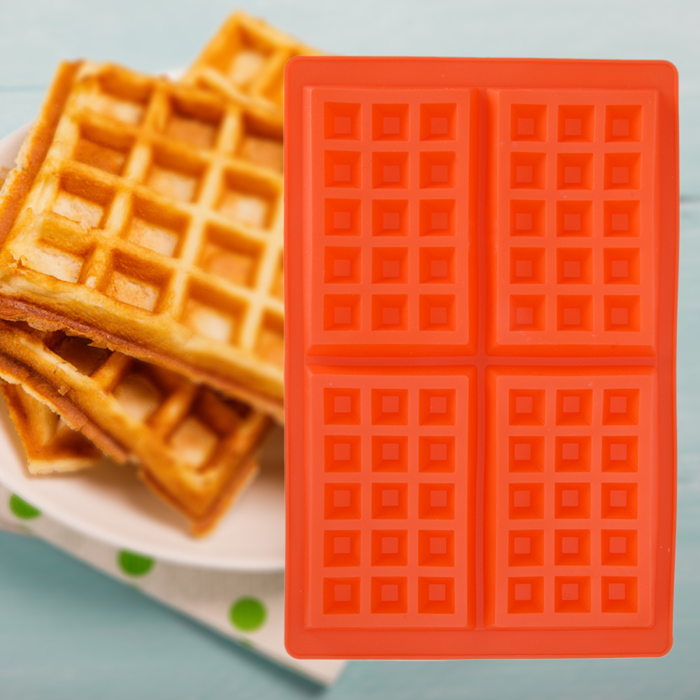 Silikon-waffelform Mit 4 Mulden, Kuchen-, Schokoladen-, Muffin- Und Frühstücksbackform Von Nestlé (quadratisch)