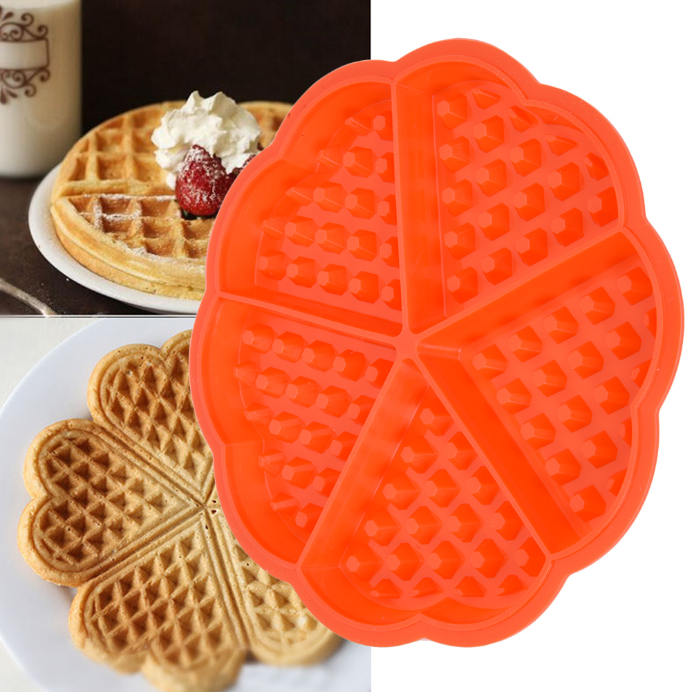 Silikon-waffelform Mit 5 Mulden Für Nestlé-kuchen, Schokolade, Muffins Und Frühstücksbacken (rund)