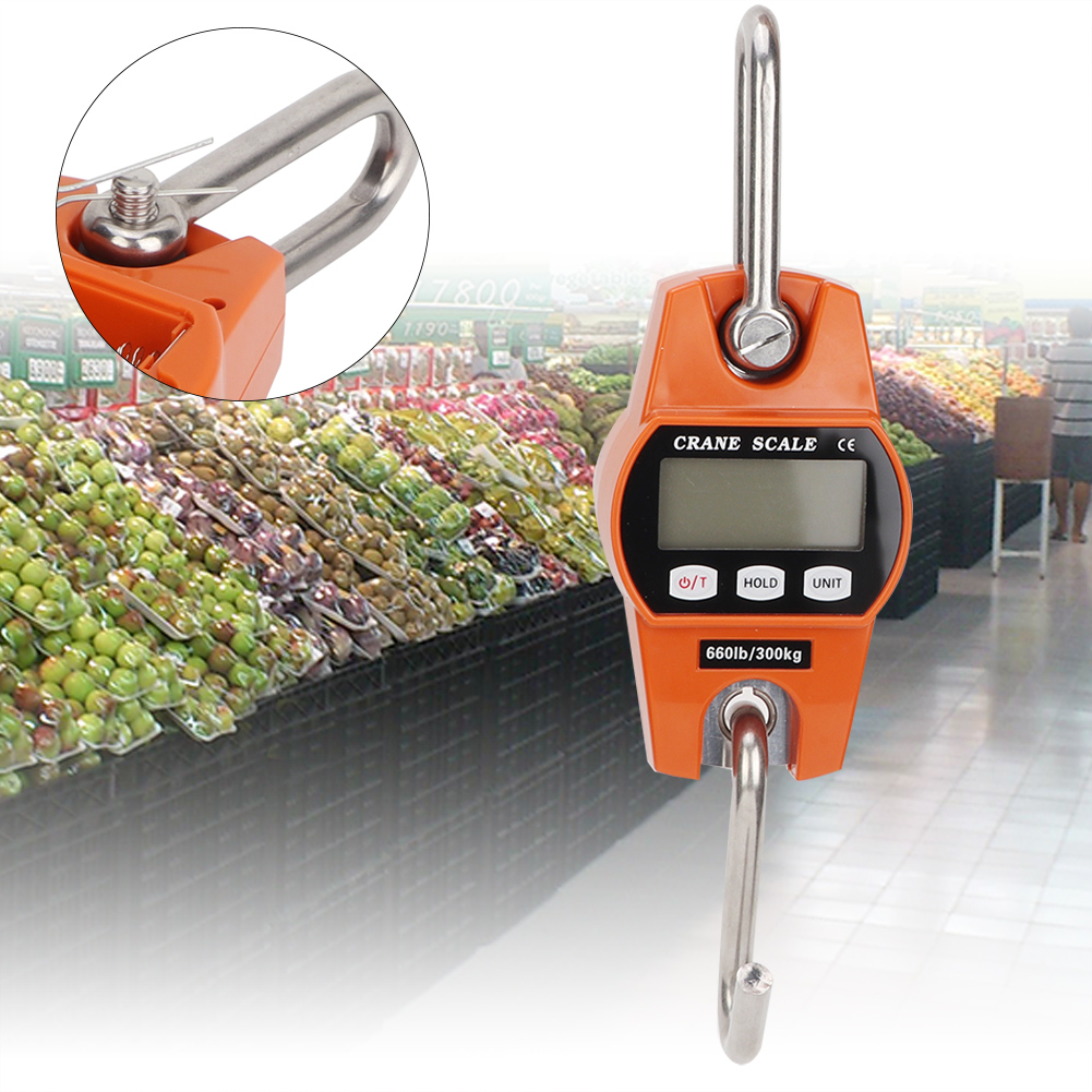 Digitale Kranwaage 300 Kg/600 Lbs, Robuste Hängewaage Für Haus, Bauernhof, Fabrik, Jagd
