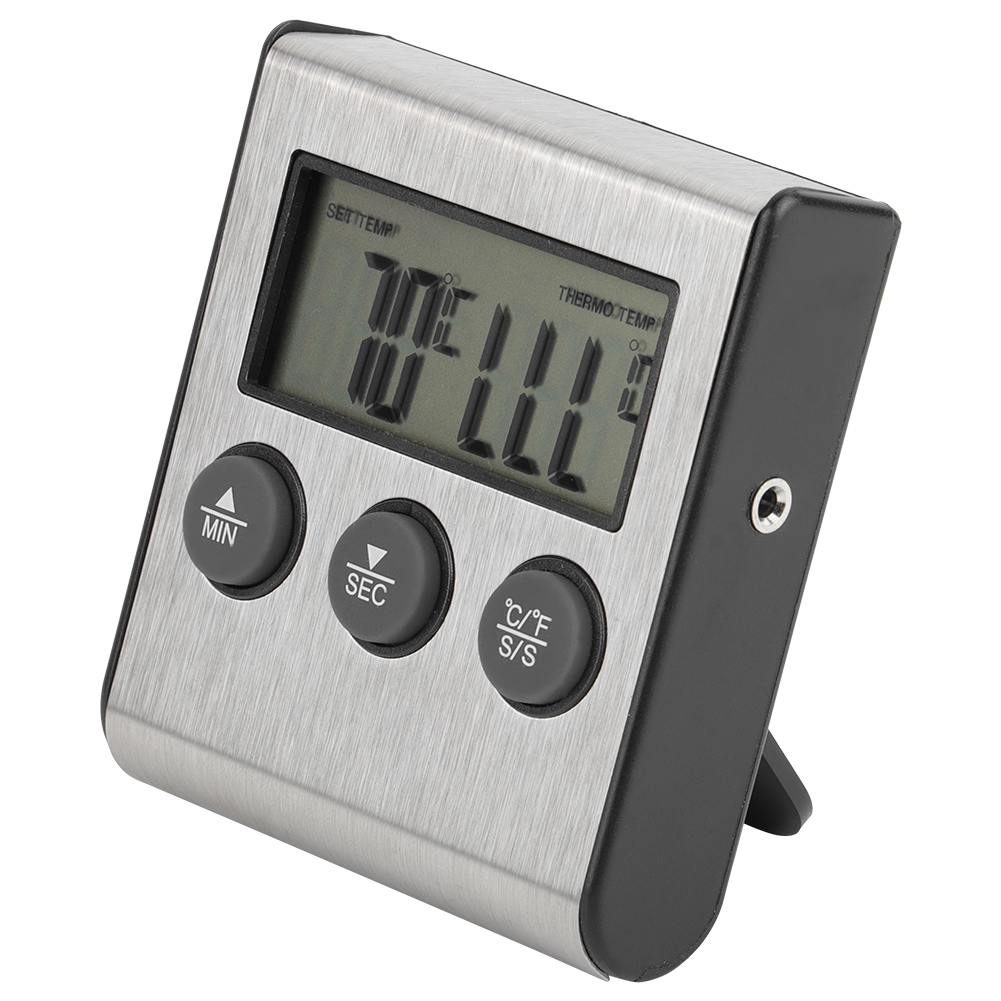 Grillthermometer, Fleischthermometer Mit Sonde Und Timer, Temperaturmessgerät