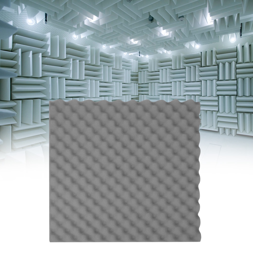 6 Stück Schalldämmende Schaumstoffpolster, Schallisolierungsmaterial Für Studio-innenwände, 50 X 50 X 3,5 Cm, Grau