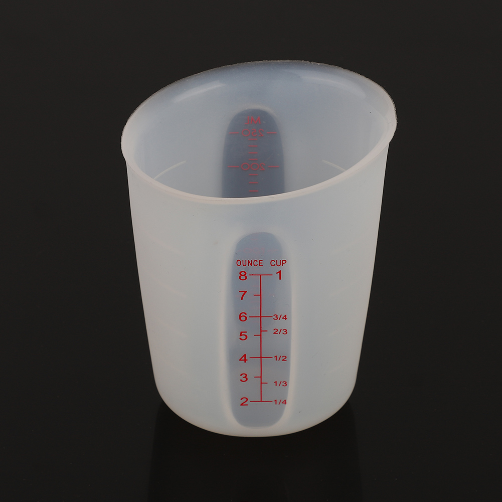 Transparenter, Weicher Silikon-messbecher, Halbdurchlässiger Milchbecher (250 Ml)