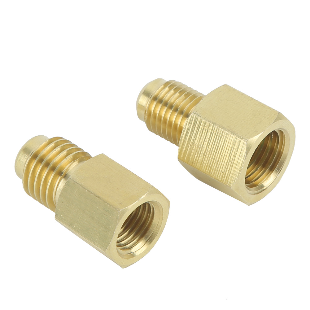 2 Stück 1/2-zoll-acme-messing-kältemitteladapter, Kältemittel-vakuumpumpenanschluss-zubehör