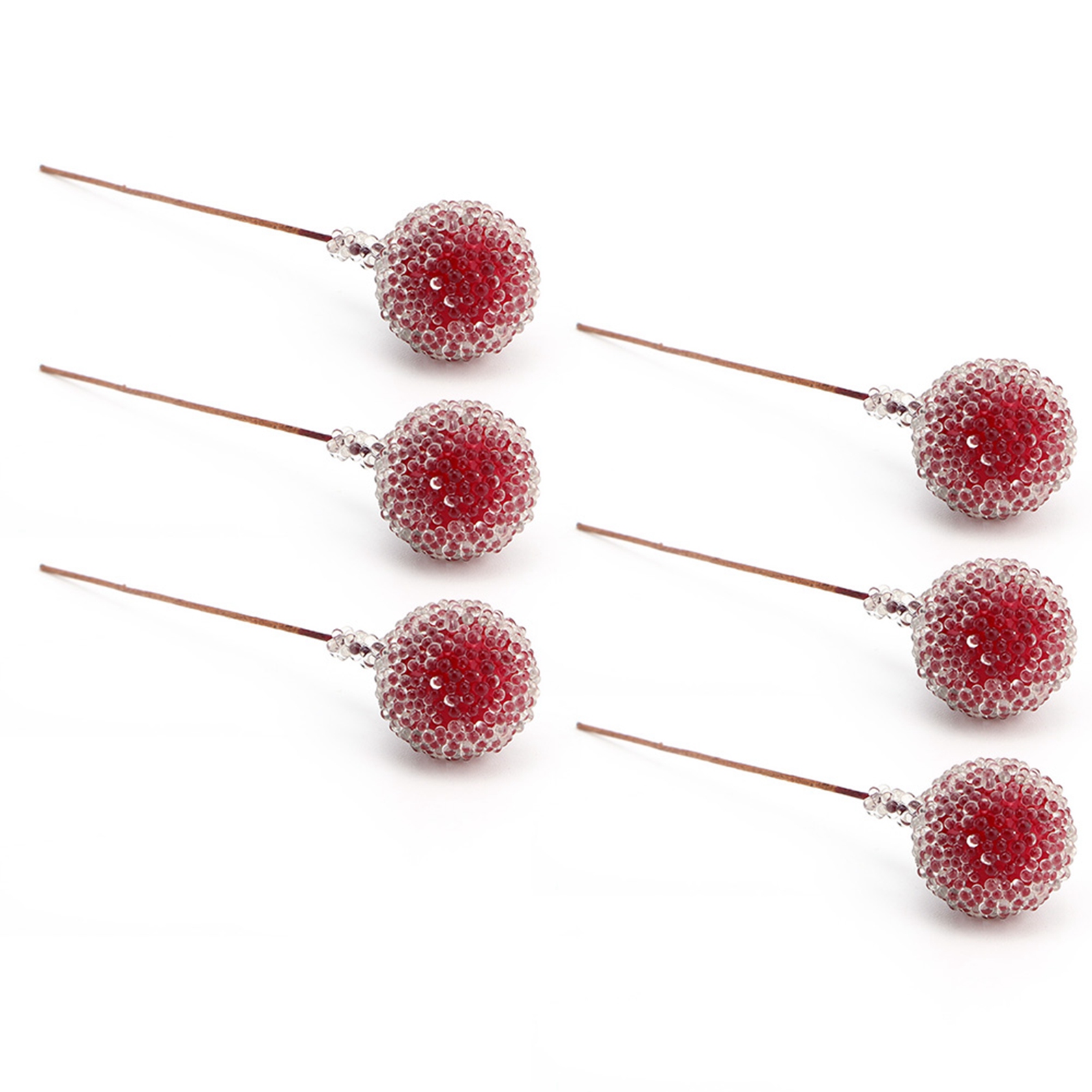 100 Künstliche Mini-beerenblüten Mit Frostmuster, Stechpalmenbeeren, Für Heim-, Hochzeits- Und Partydekoration