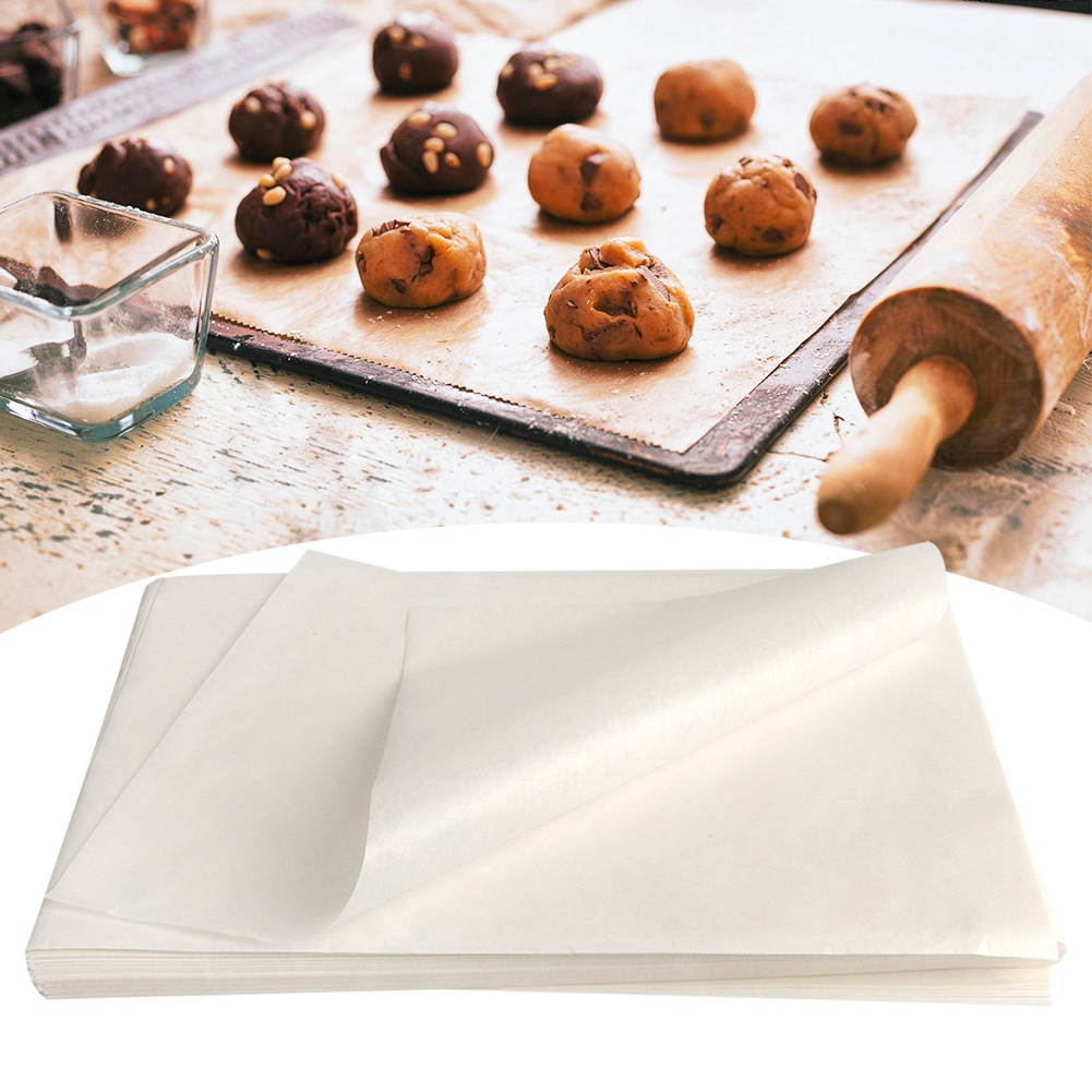 500 Stück Lebensmittelechtes Backpapier, Antihaftbeschichtet, Ölbeständig, Für Kuchen, Brot Und Gebäck, 20 X 30 Cm