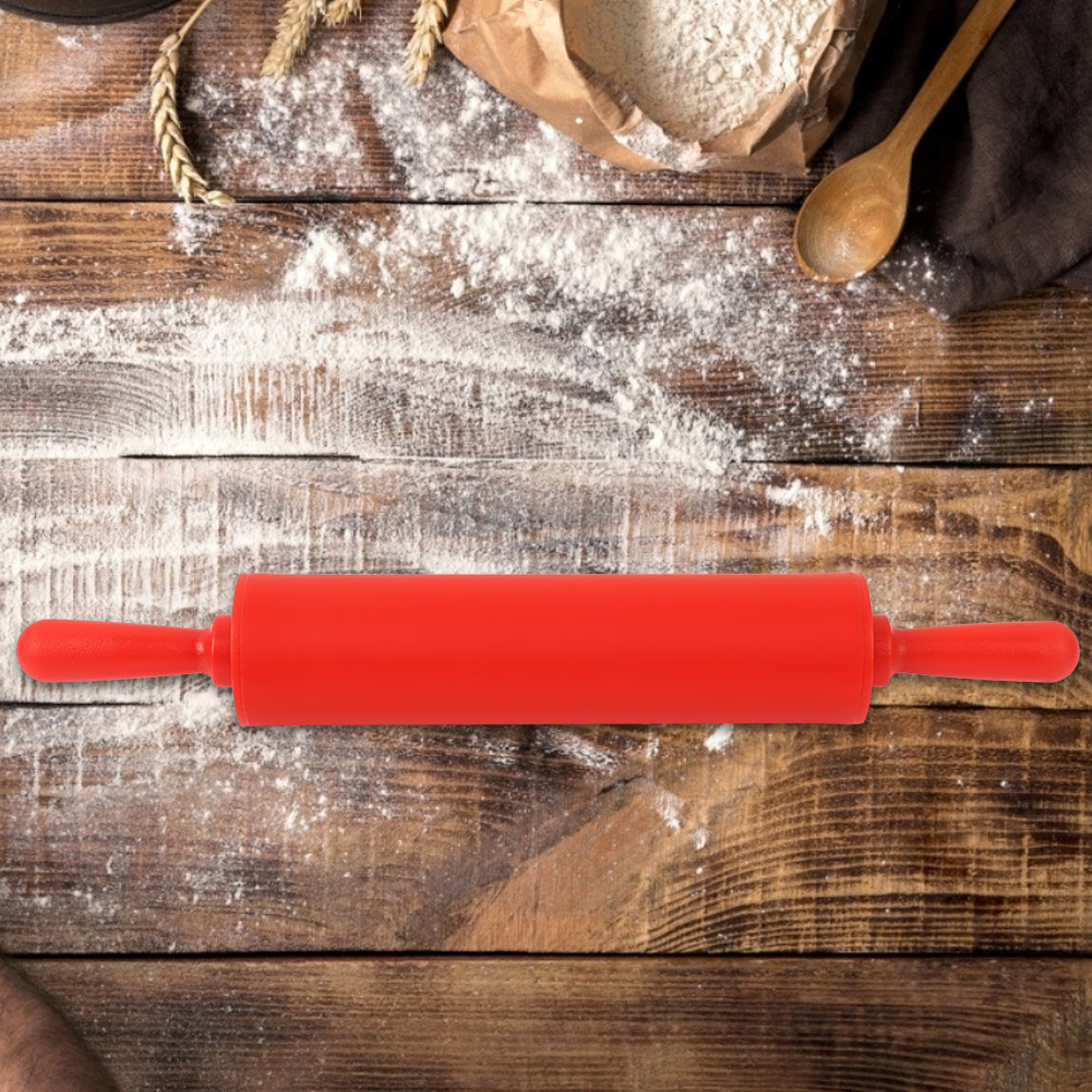 Bunte Silikon-teigrolle Für Restaurants, Hausgemachtes Brot Und Keksteig (rot)