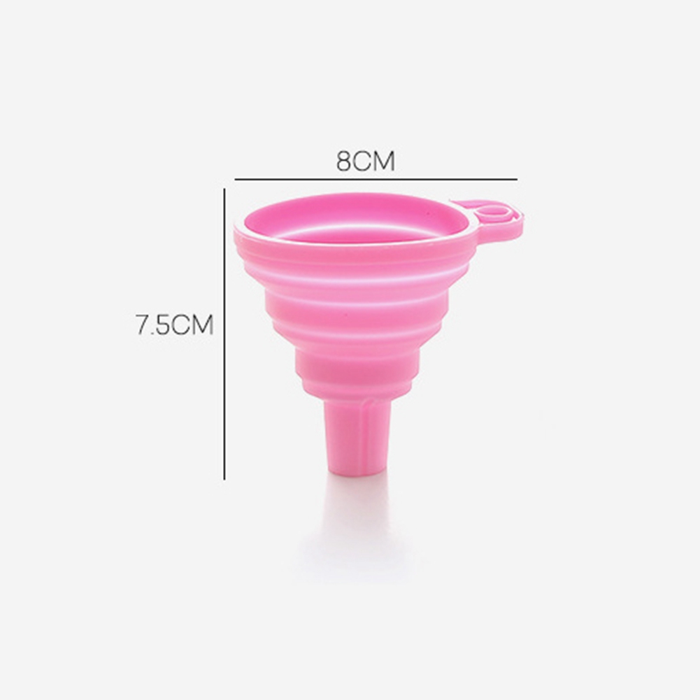 Zusammenklappbarer Trichter Aus Lebensmittelechtem Silikon Für Flüssigkeiten (pink)