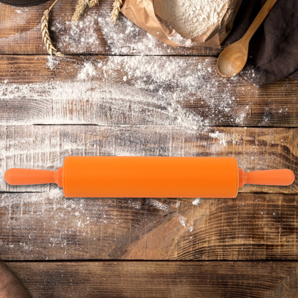 Bunte Silikon-nudelrolle, Restaurant- Und Hausgemachtes Brot- Und Keksteig-ausrollwerkzeug (orange)