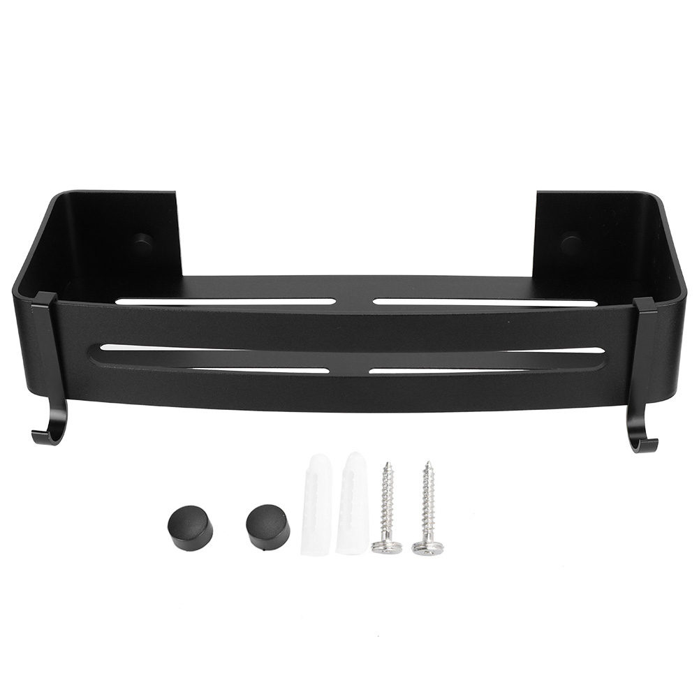 Duschablage Aus Aluminium Zur Wandmontage Mit 2 Haken, Robust Und Multifunktional