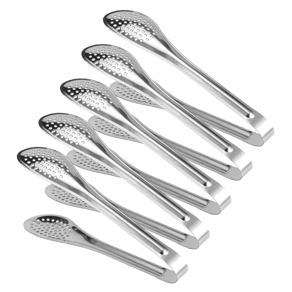5-teiliges Multifunktionales Edelstahl-lebensmittelzangen-set Für Brot, Steaks, Salate, Grillabende, Buffets Und Die Küche