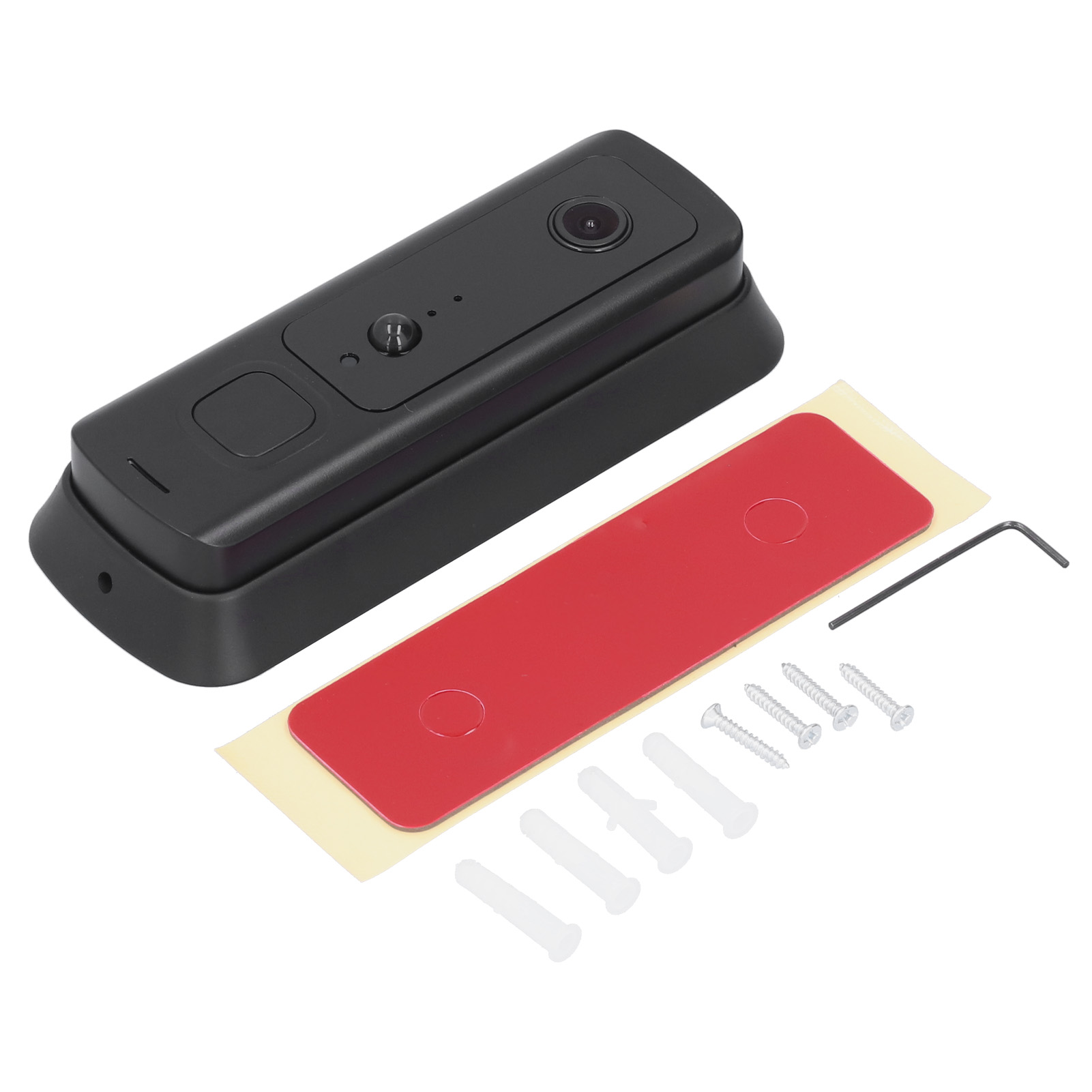 H3 Mini 720p Wlan-videotürklingel, Wasserdicht, Mit Pir-sensor, Kabellose Gegensprechanlage, Videotürklingel, Heimüberwachung, Schwarz