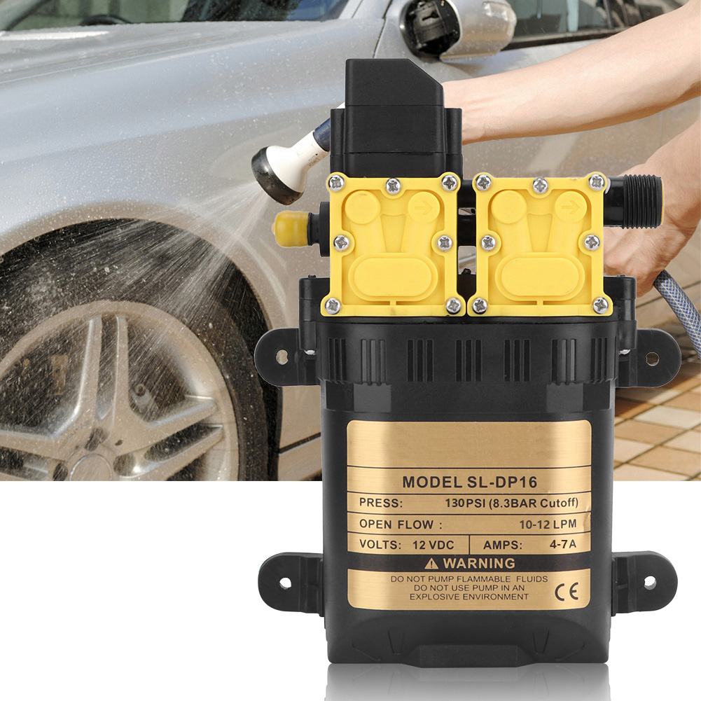 12v Hochdruck-doppelkopf-membran-wasserpumpe, Elektrische Wassersprühpumpe