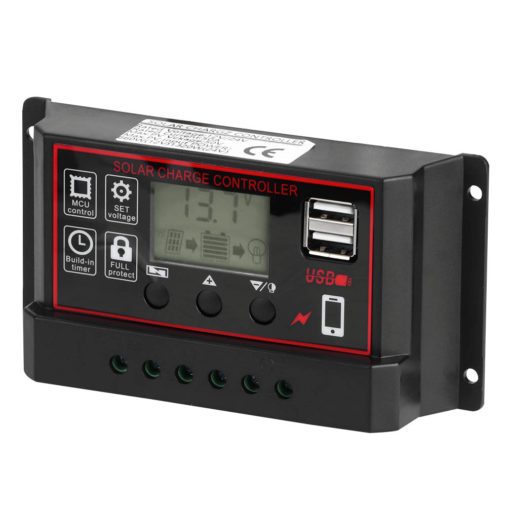12v/24v/50a Solarladegerät Mit Photovoltaik-regler, Usb-5v-ausgang Und Digitalanzeige