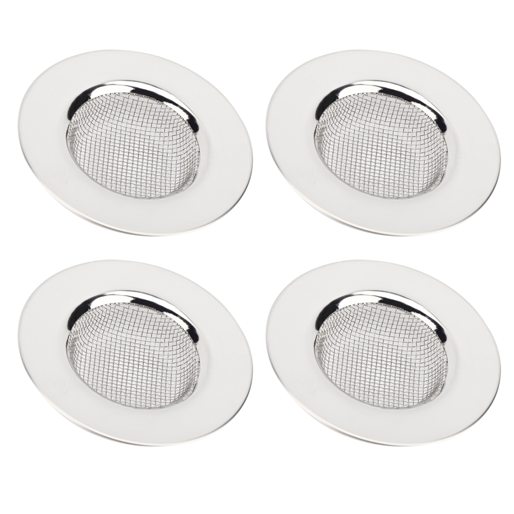 4-teiliges Set Edelstahlfilter, Küchenspülen-filterwerkzeuge, Tragbare Badezimmer-abwassersiebe