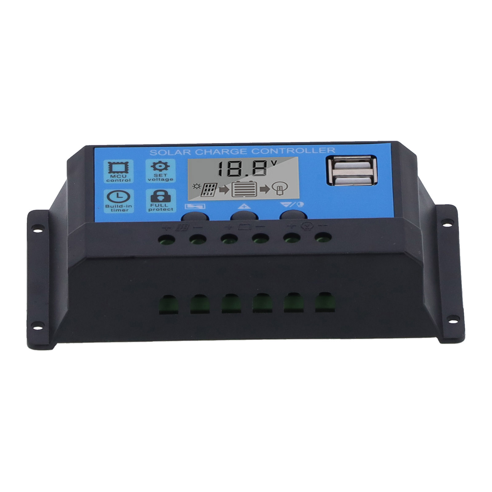 10a 12v 24v 2-wege-mos-solarladeregler, Solarmodul-regler, Pwm 3-stufiger Batterieregler