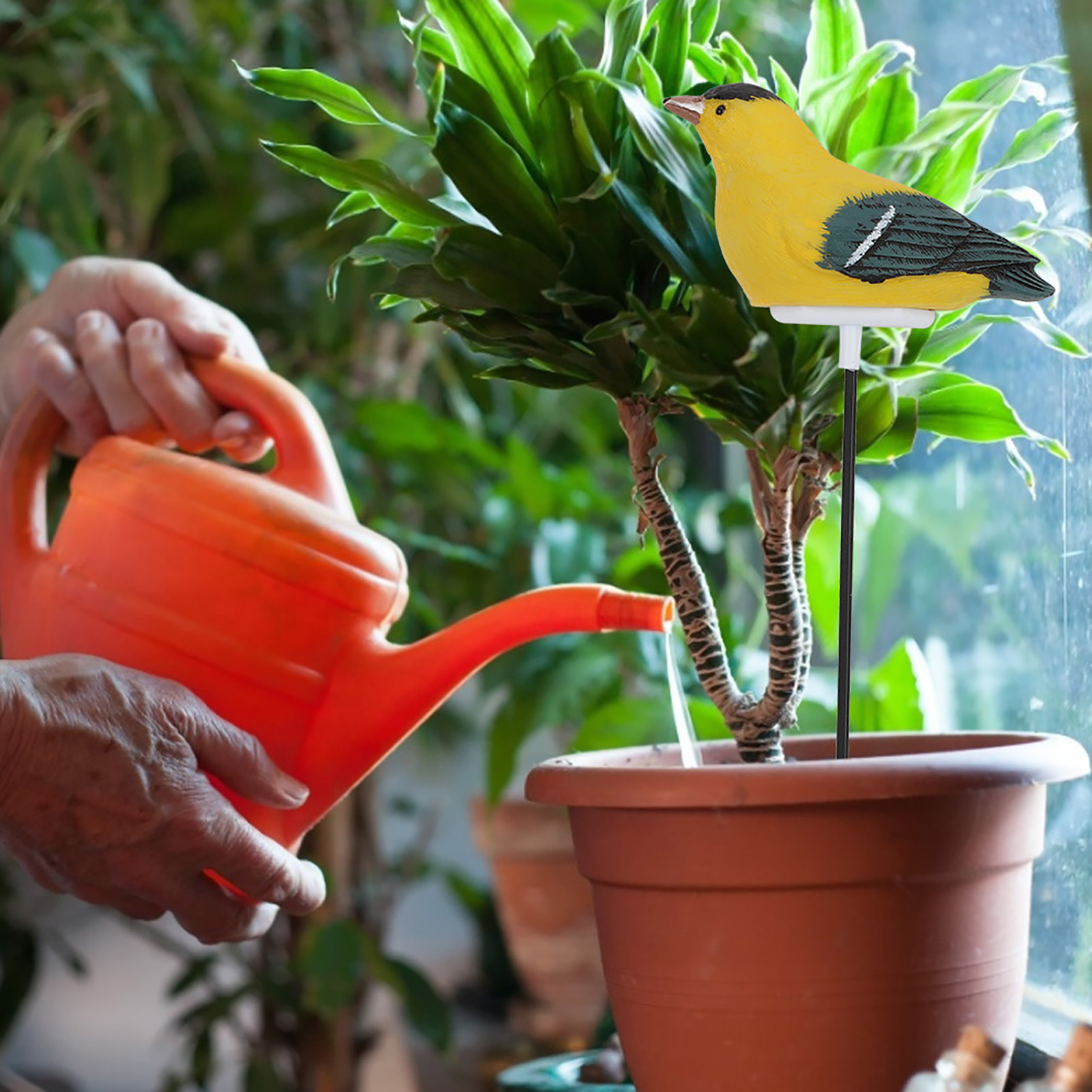 Bodenfeuchtesensor-messgerät, Feuchtigkeitssensor-hygrometer Für Den Garten (batterie Enthalten, Gelb)