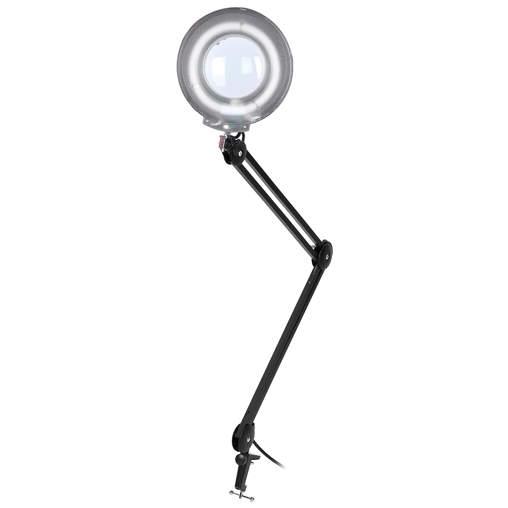 Led-klemmlupe, 5-fache Vergrößerung, Ideal Für Stickerei Und Gravur, Eu-stecker, 220 V, Schwarz