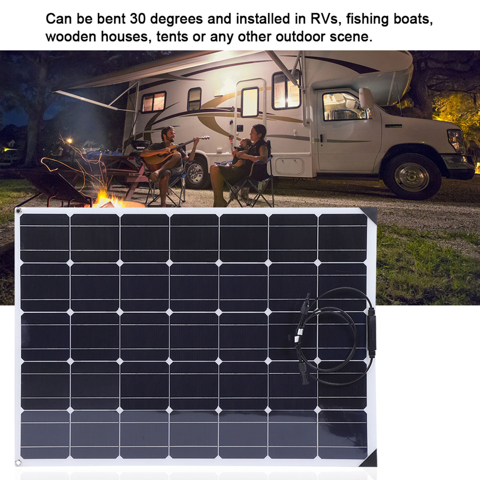150-w-flexibles Solarpanel, 20-a-solarladeregler, 10-m-verlängerungskabel Für Wohnmobil/boot