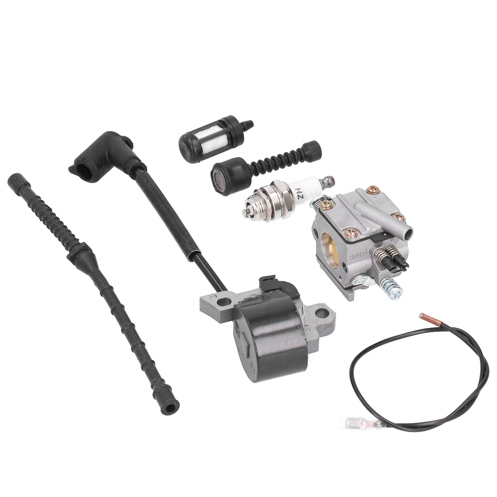 Vergaser-zündspulen-ölschlauch-kraftstofffilter-set Passend Für Stihl Ms381, Ms038 Und Ms380 Kettensägen