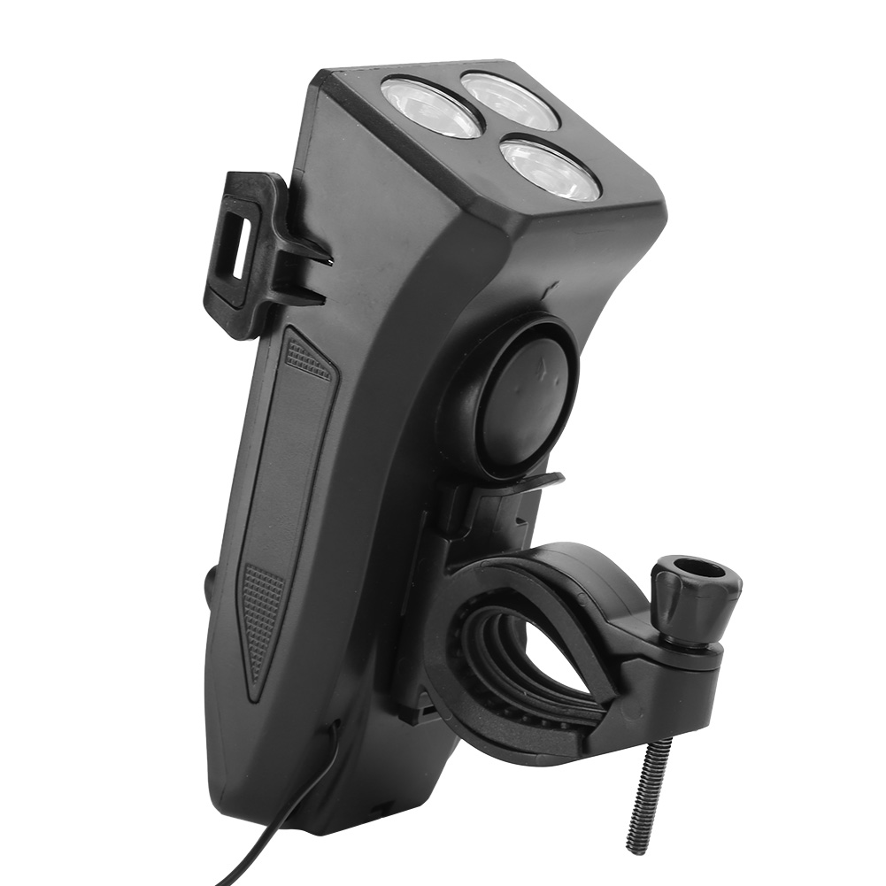 Multifunktionales, Per Usb Aufladbares Fahrradlicht Mit Scheinwerfer, Hupe, Ladestation Und Halterung (4-in-1)