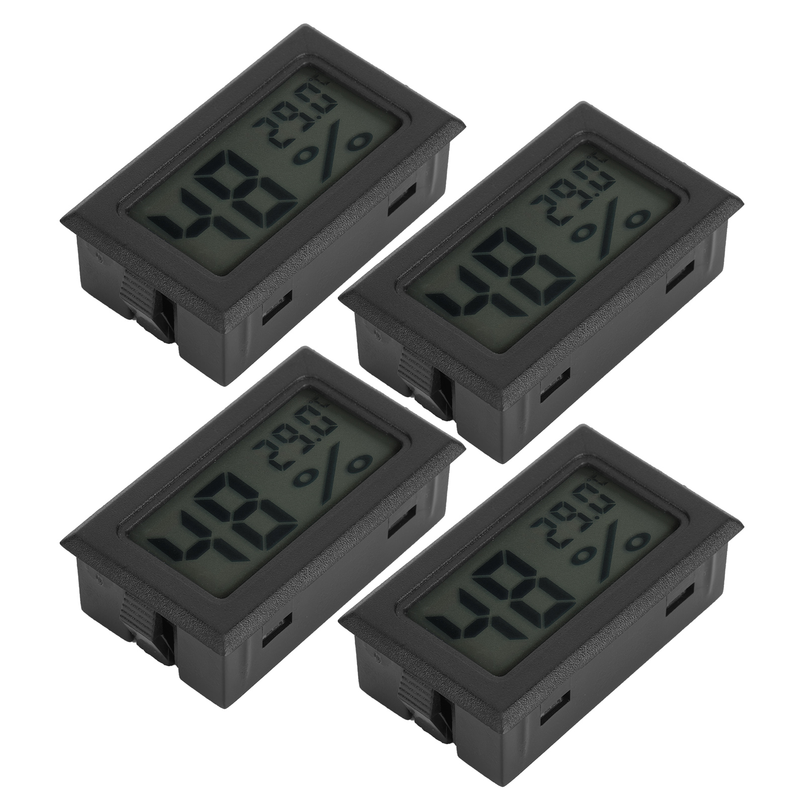 4 Stück Mini-einbau-digital-temperatur- Und Feuchtigkeitsmesser, Innenthermometer-hygrometer Ts-804-b