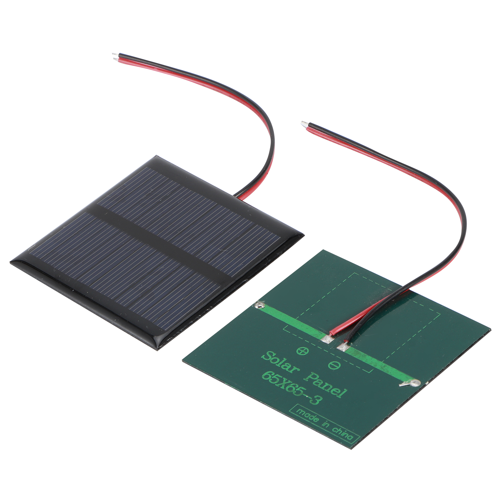 2 Stück 5,5 V 0,6 W Kabelgebundene Solarmodule, Multifunktionale Tragbare Mini-solarplatinen Aus Polysilizium