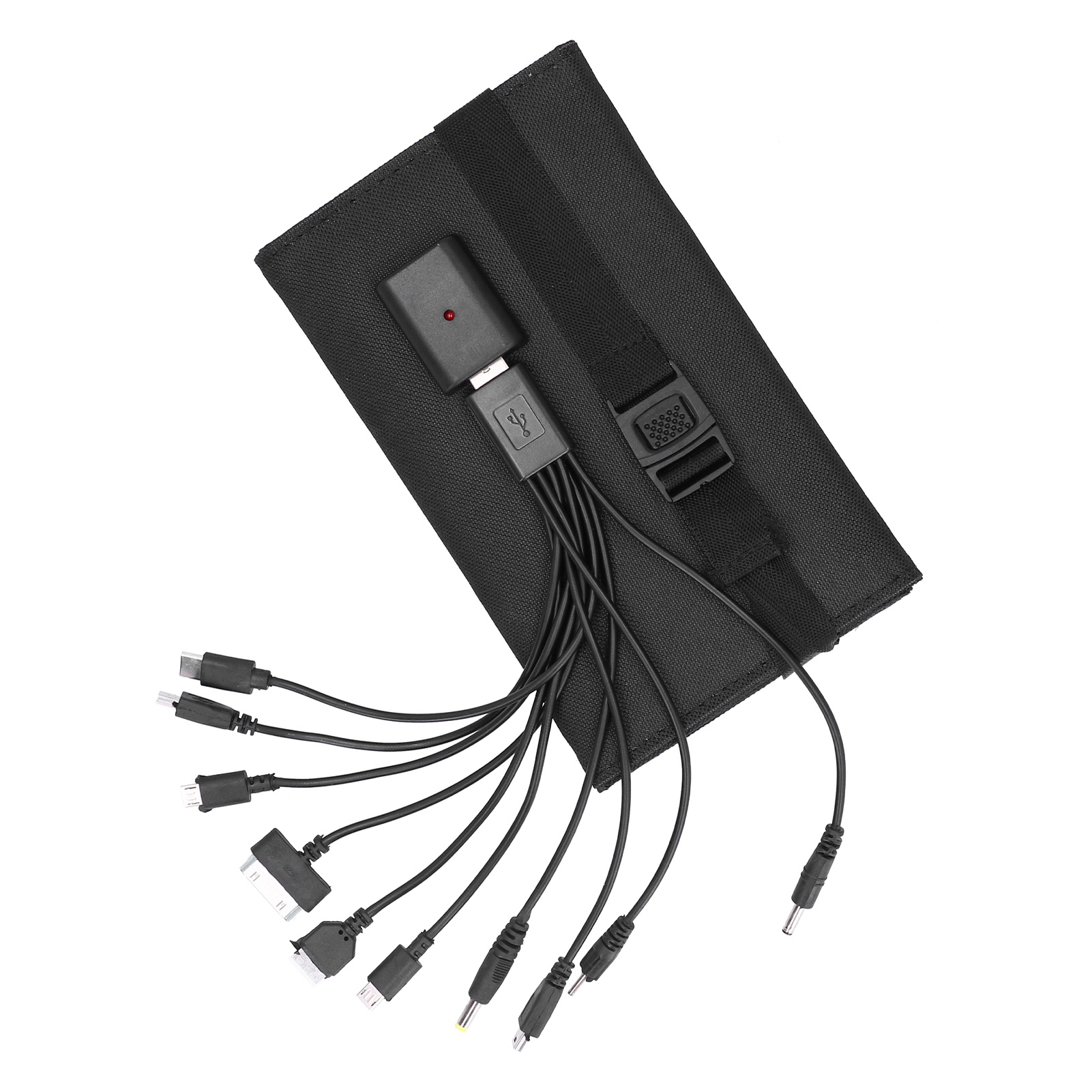 10w Solarpanel, Tragbares, Faltbares Solarmodul Für Reisen Und Camping, Schwarz