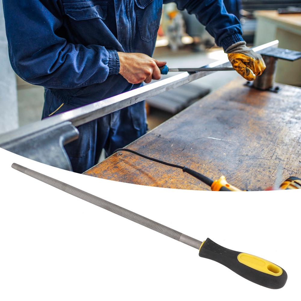 Rundfeile Aus Stahl (30,5 Cm) Mit Griff Zum Schärfen Und Formen Von Metallprojekten, Feine Zähne