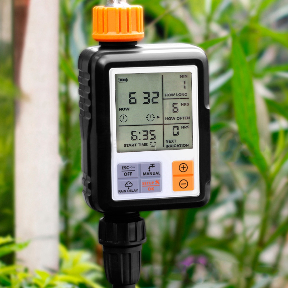 Automatischer Elektronischer Bewässerungstimer Mit Intelligentem Lcd-display Und Steuerung Für Gartenbewässerungssysteme