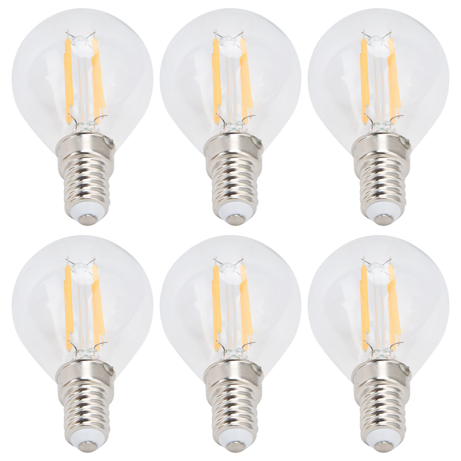 Stück E12 Led-glühbirnen, 4 W, G45, Vintage-glühlampe, Klarglas, Warmweißes Licht, 110 V