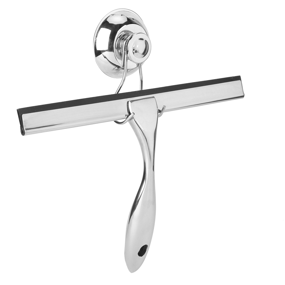 Edelstahl-glasreiniger, Fensterwischer, Badezimmer-glasfliesenschaber Mit Saugnapfhaken