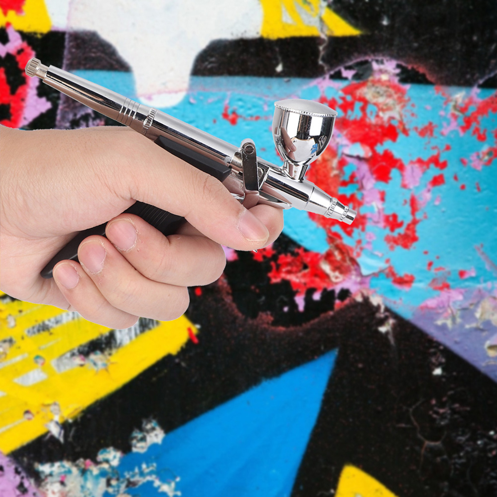 Dual-action-airbrush-kompressor-set Für Bastelarbeiten, Kuchenfarben Und Kunstspritzgeräte