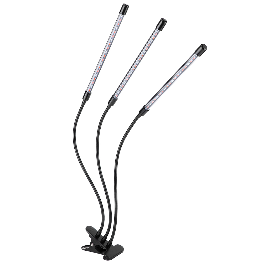 30w Usb 3-röhren Flexible Led Pflanzenlampe Vollspektrum Mit Klemme Für Zimmerpflanzen