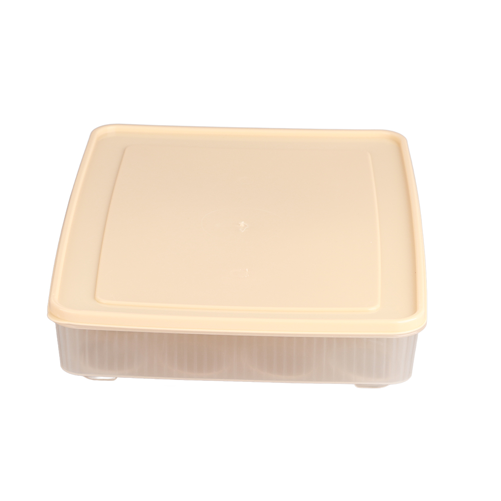 Schnellgefrierbox, Kühlschrankaufbewahrungsbox, Müllbox, Lebensmittelbehälter (beige)