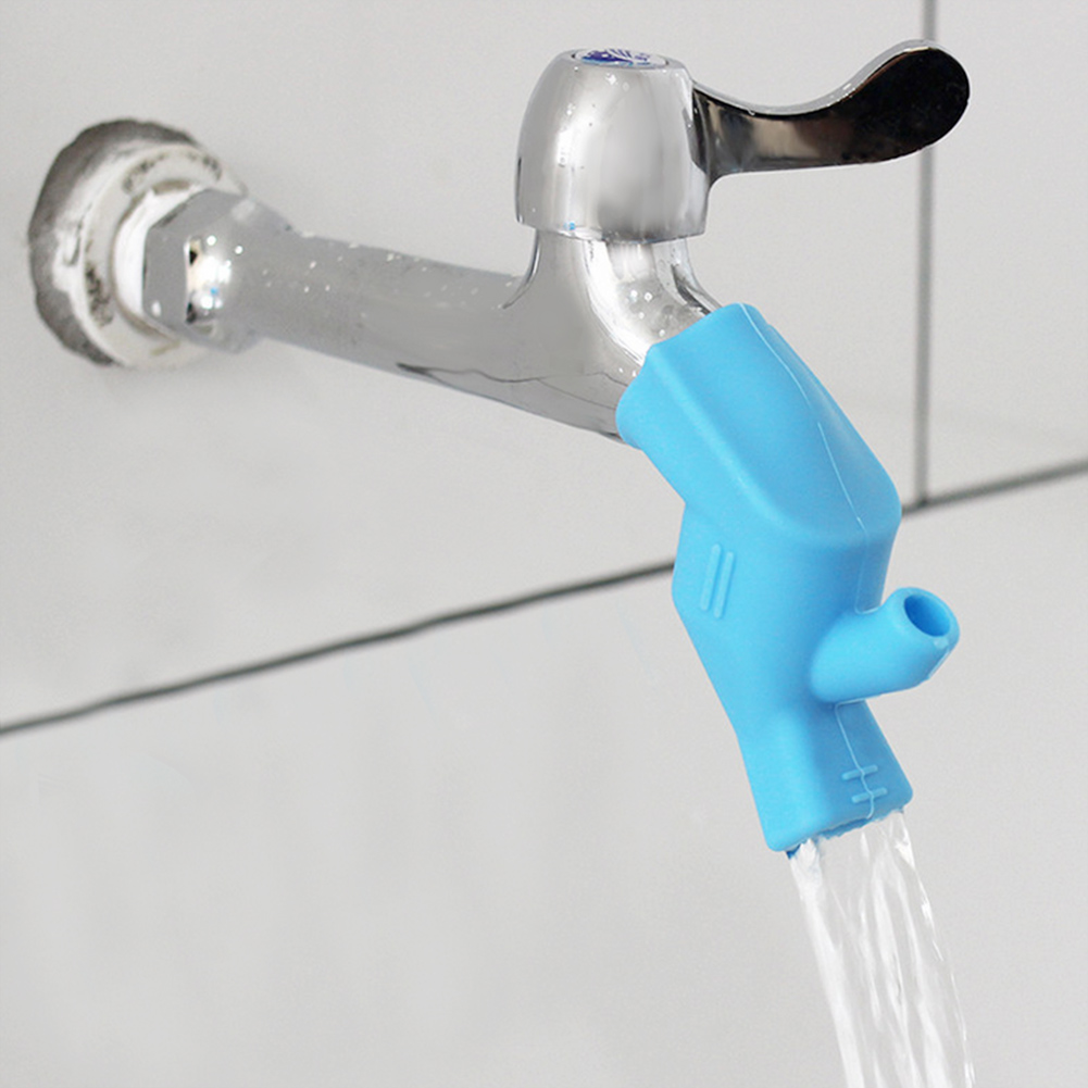 Silikon-wasserhahnverlängerung Für Spültischarmaturen, Handwaschbecken Für Kinder (blau)