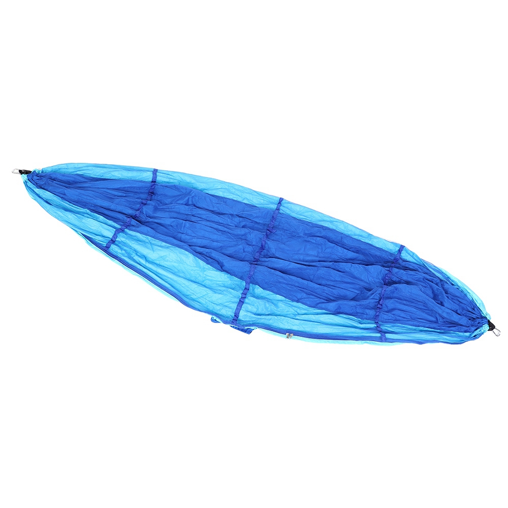 260 X 140 Cm Leichte Outdoor-moskitonetz-hängematte Mit Kippschutz, Camping-hängematte, Schaukel, Blau Und Himmelblau