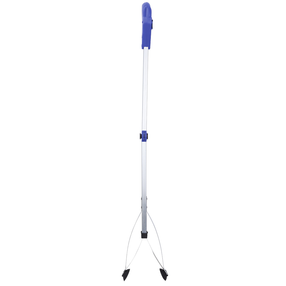 Müllgreifer, Faltbar, Für Gartenabfälle (blauer Griff)