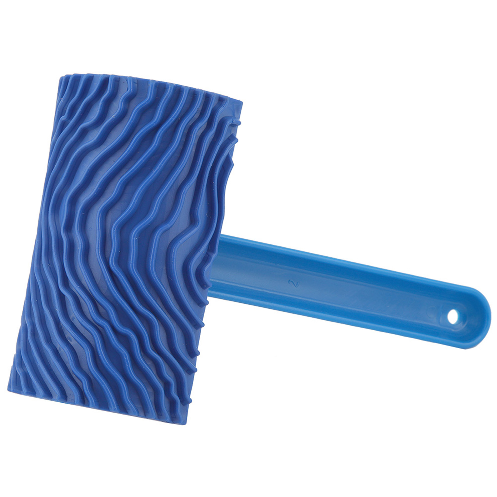 Farbroller Mit Griff In Blauer Gummibaum-holzmaserungsoptik – Diy-wanddekorationswerkzeug