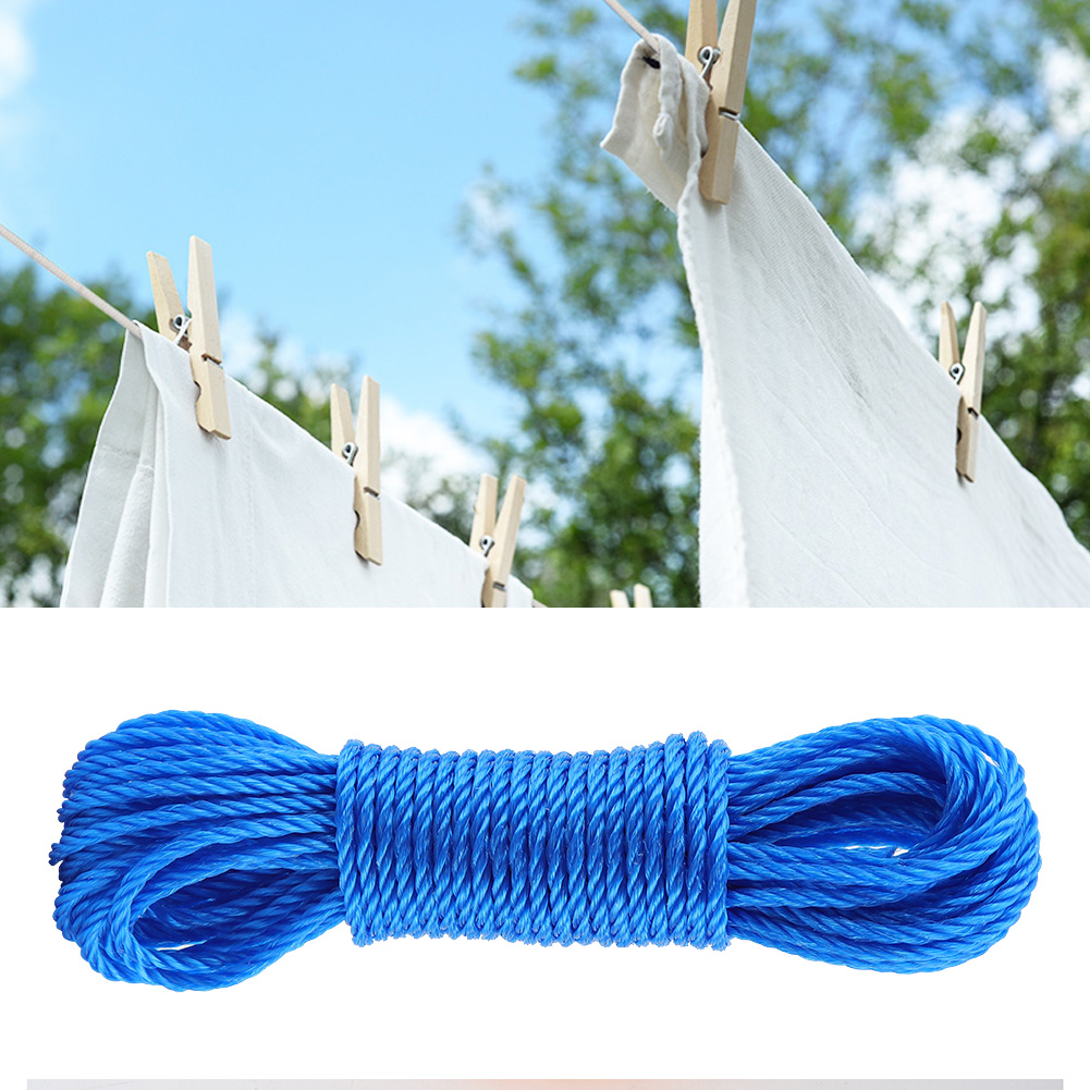 10 M Gartenseil, Nylonseil, Kletterseil, Zugseil, Bindeseil (blau)