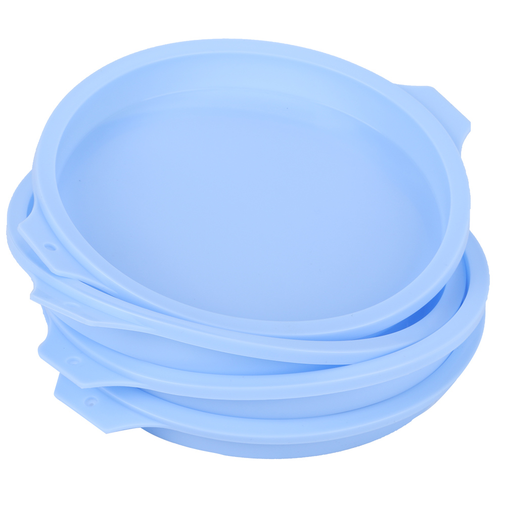 8-zoll-silikonform, Rund, Backform, Zubehör Für Bunte Kuchen, 4-teilig, Blau