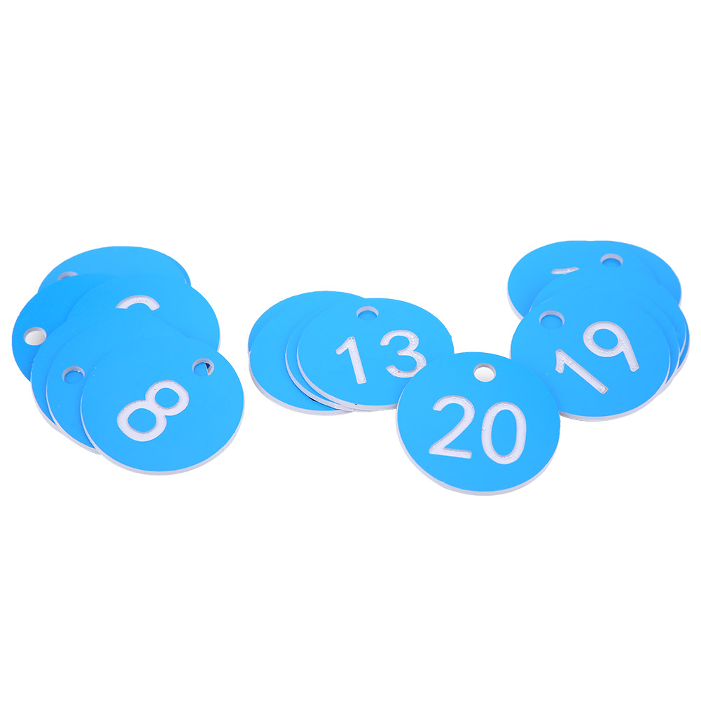 Imkerei- Und Tierhaltungsbedarf, Nummerierte Hängeetiketten, Blau, 1–20 Stück/packung