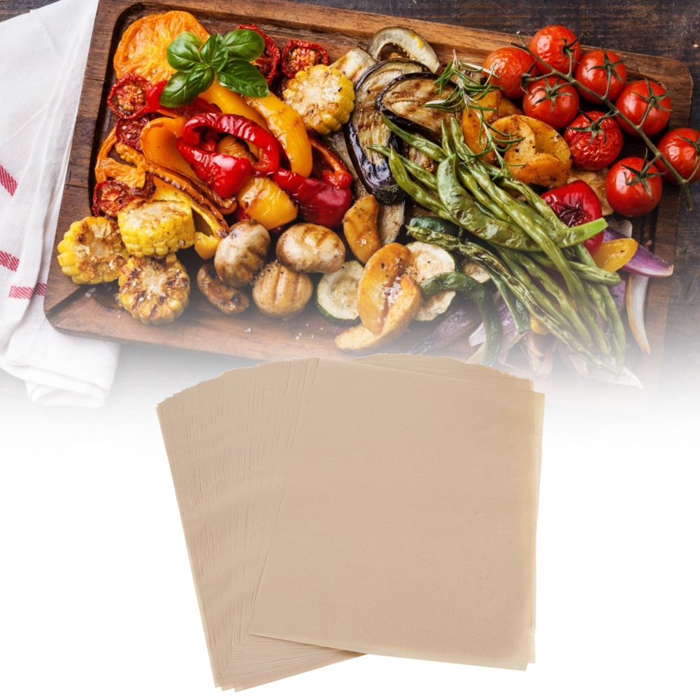 100 Stück Antihaft-backpapier, Silikon-backmatte, Küchenzubehör (braun)