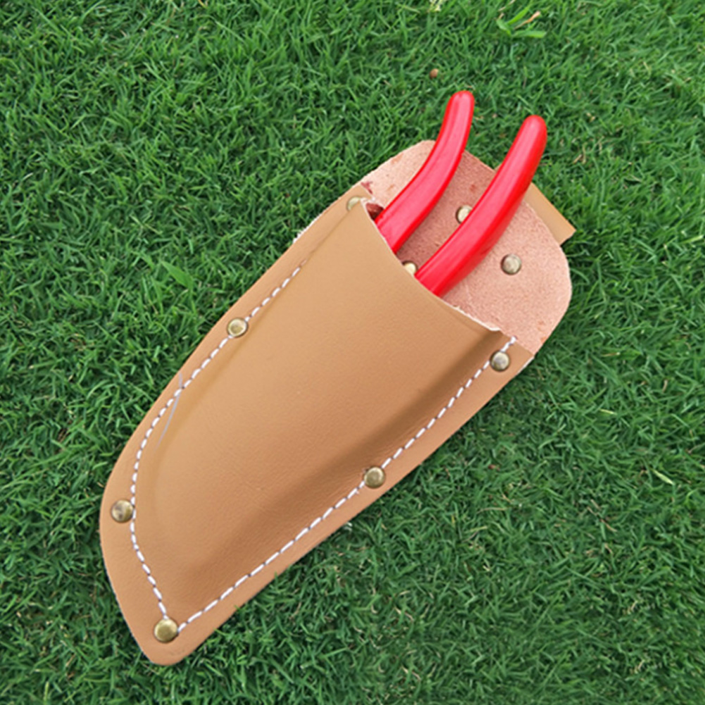 1 Stück Garten-schnittschutztasche Aus Rindsleder, Zangen-, Scheren- Und Gartenscherenhülle (braun)