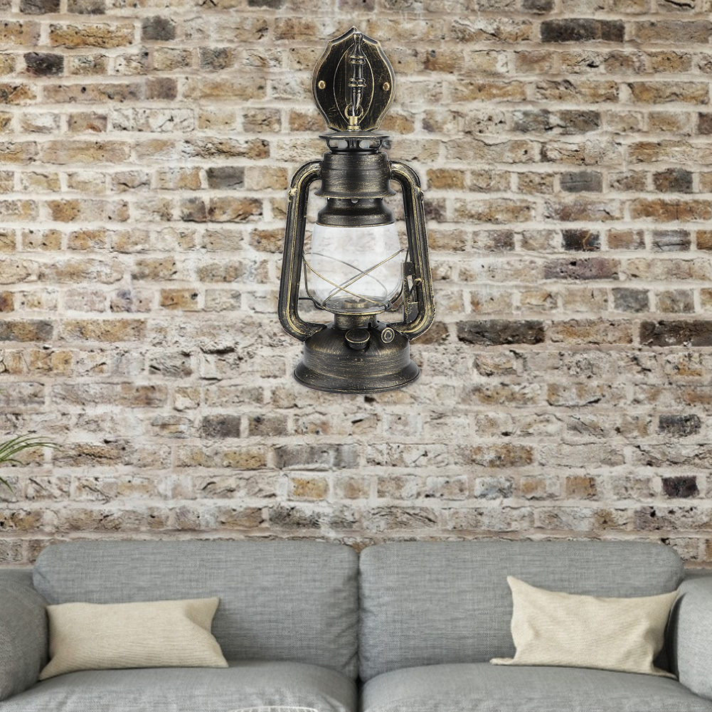 Wand-hängelampe Im Retro-vintage-stil Mit Led-beleuchtung Für Wohnzimmer, Bronze