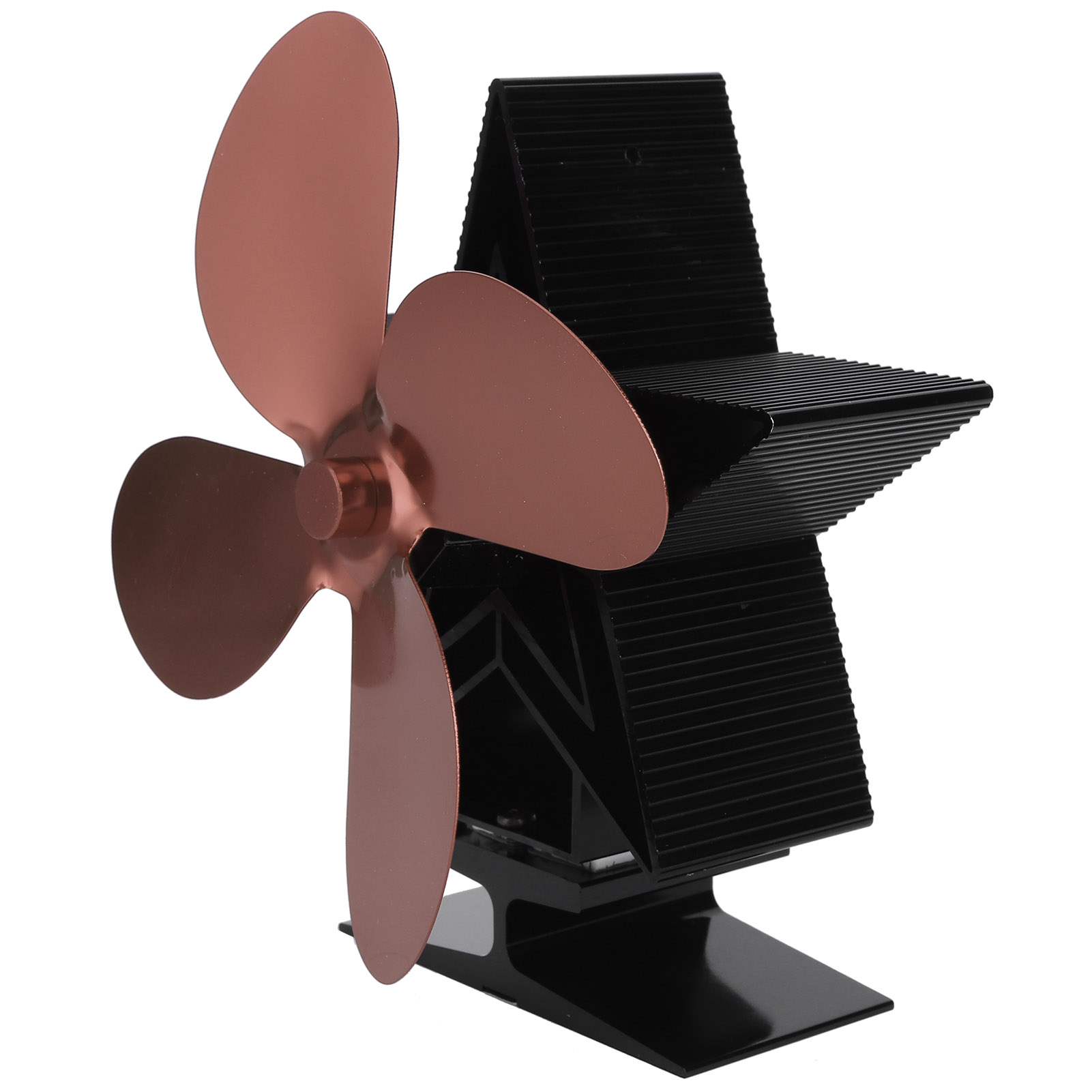 4-blatt-wärmeventilator Für Holzöfen Und Kamine Zur Wärmeverteilung, Bronze