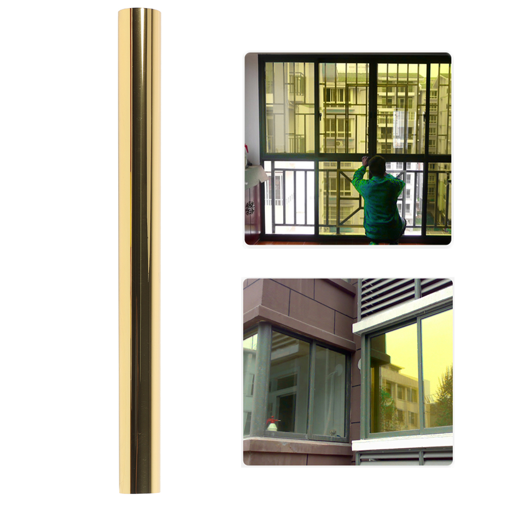0,5 X 3 Meter Einweg-sonnenschutzfolie, Wärmedämmung, Fensterfolie Für Wohnräume, Goldfarben