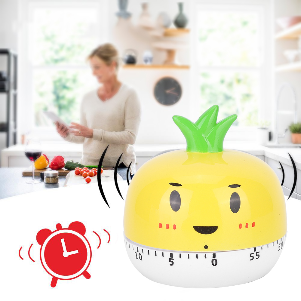 Mechanischer Küchentimer Mit Cartoon-motiv, Alarm, Erinnerungsfunktion Und Countdown-funktion, Gelb