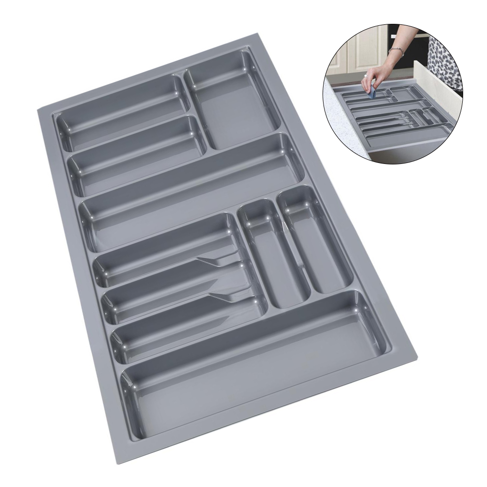 900 Mm Besteckkästen, Einsatz Für Messer Und Gabeln, Schubladenorganizer Für Küche Und Haushalt (grau)