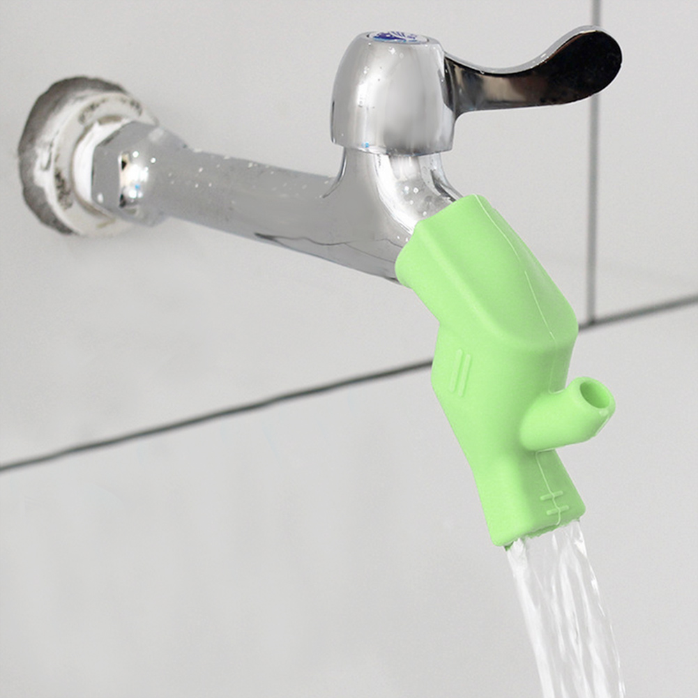 Silikon-wasserhahnverlängerung Für Spültischarmaturen, Handwaschbecken Für Kinder (grün)